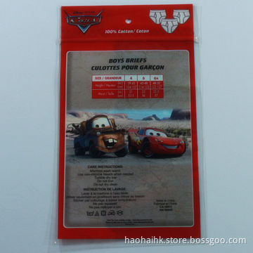 Underwear Plastic Zipper Bag, Customized Designs and Logos are Welcome